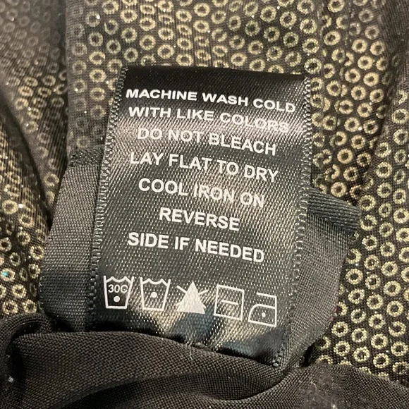 Torrid Draped Tank Top in Black with Subtle Gold Metallic Design - Picture 11 of 12